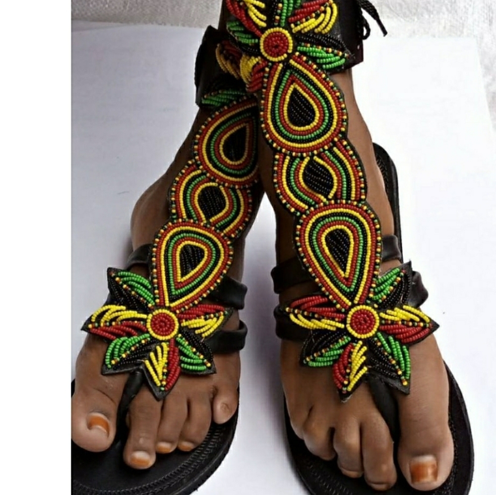 African gladiator sandal/Rasta